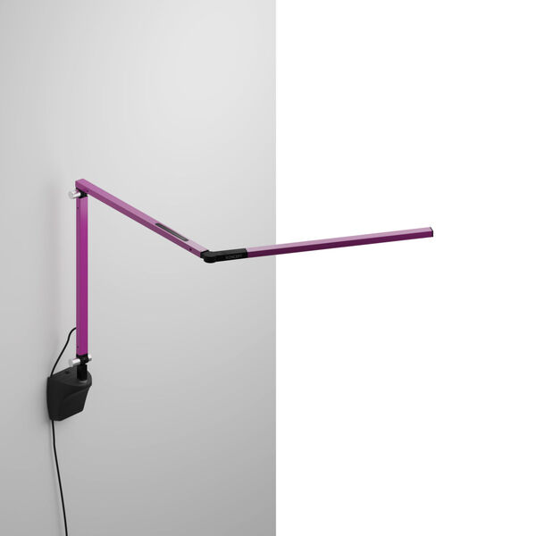 Z-Bar Purple LED Mini Desk Lamp with Metallic Black Wall Mount, image 1