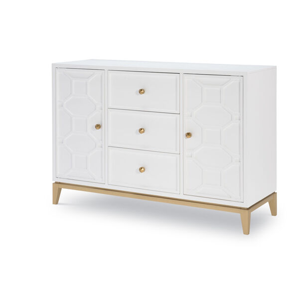 Chelsea by Rachael Ray White with Gold Accents Credenza, image 1