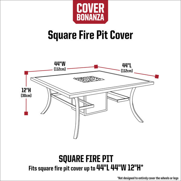 Maple Grey Square Fire Pit Cover, image 4