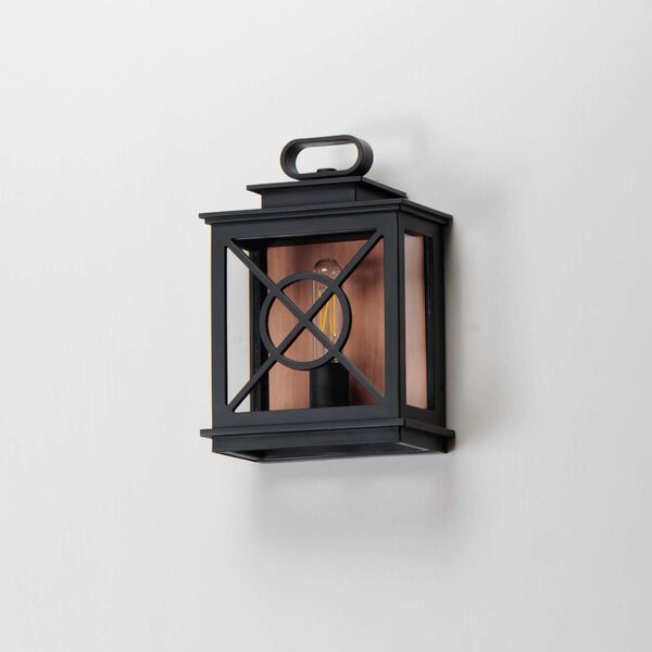 Yorktown VX Black Aged Copper One-Light Outdoor Pocket Wall Sconce, image 4