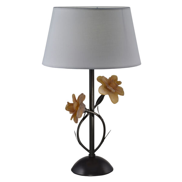 Springdale Oil Rubbed Bronze One-Light Handcrafted Art Glass Table Lamp, image 1