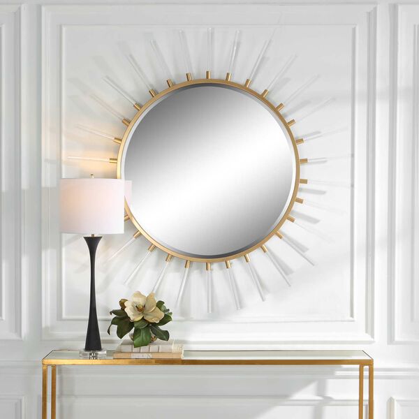 Oracle Gold Round Starburst Wall Mirror, image 1