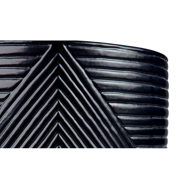Provenance Signature Ceramic Coal Serenity Textured Planter, Set of Two, image 4