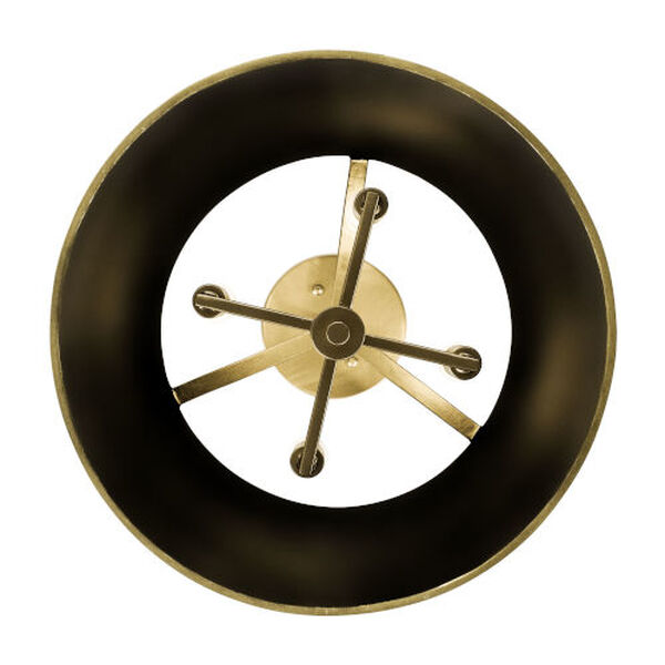 Coco Matte Black and French Gold Four-Light Semi-Flush Mount, image 3