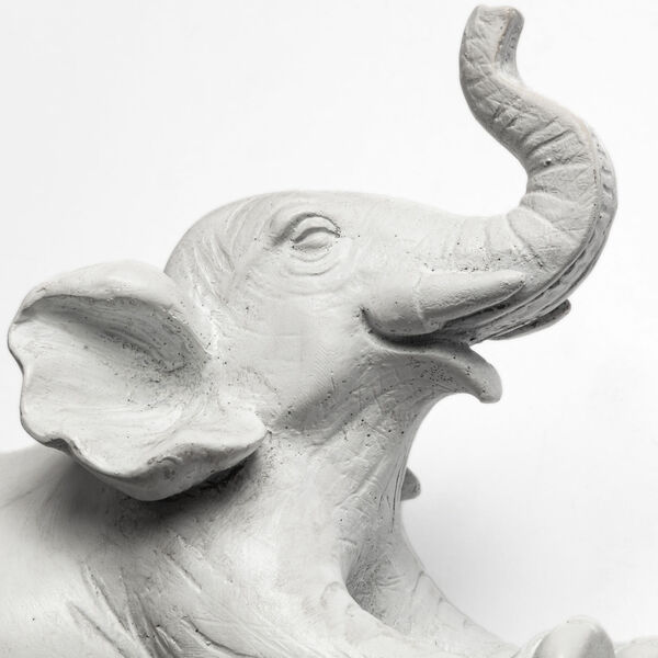 Maynard White Elephant Wall Sculpture, Set of Two, image 3