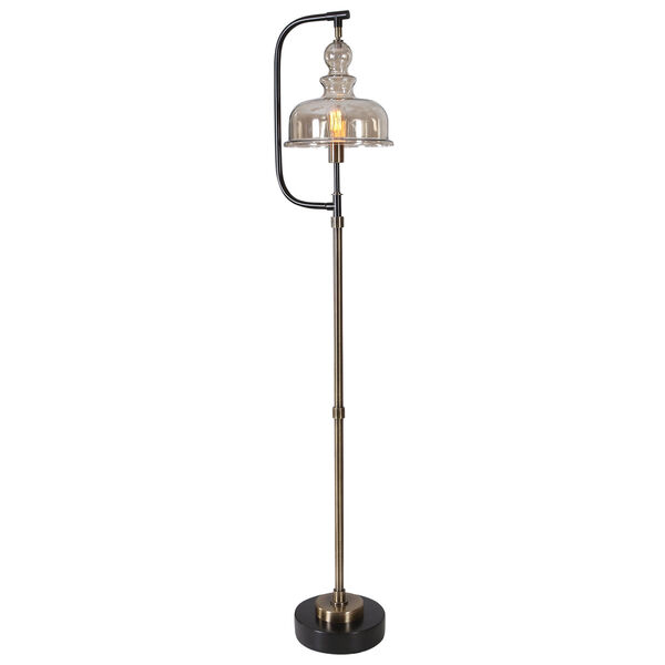 Elieser Antique Brushed Brass Floor Lamp, image 5