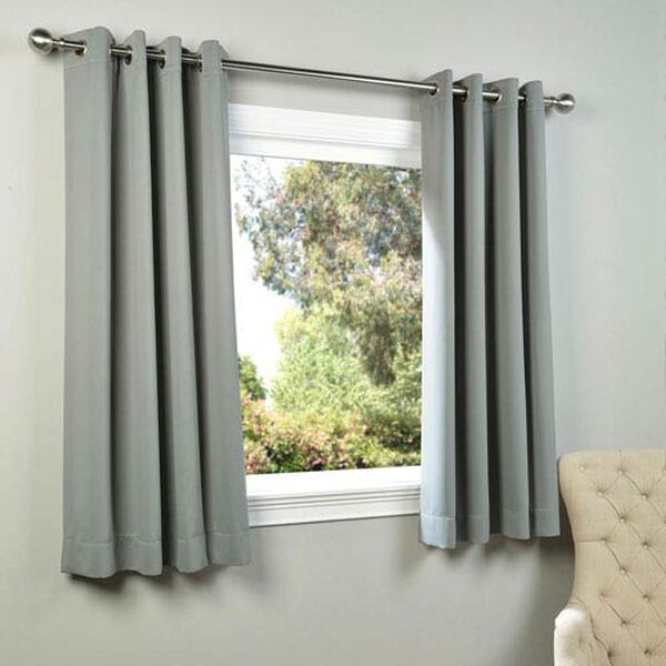 Gray 63 x 50-Inch Grommet Blackout Curtain Panel Pair, image 3