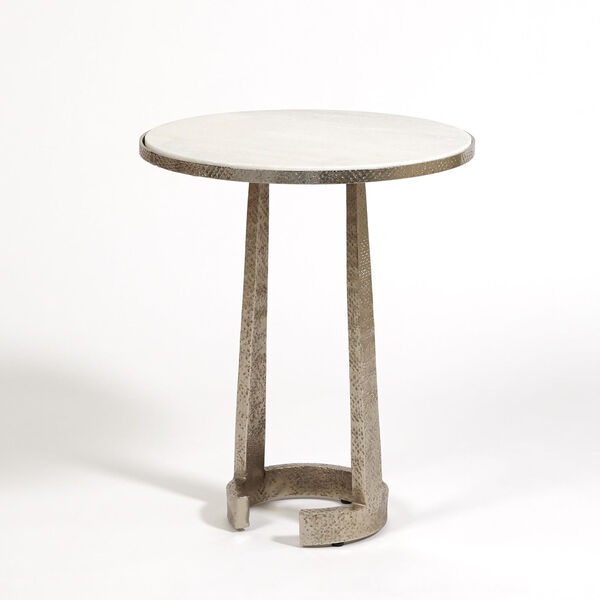 Nickel 20-Inch C-Shaped Table, image 5