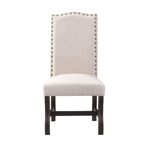 Beca Dark Brown Cream Accent Chair, Set of Two, image 3