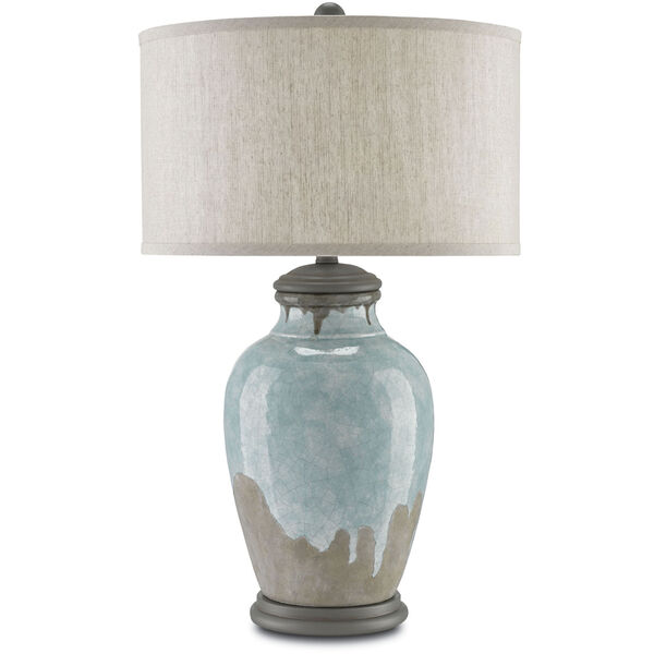Chatswood Blue-Green, Gray, and Hiroshi Gray One-Light Table Lamp, image 3