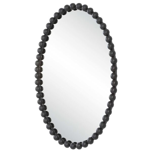 Serna Matte Black Oval Wall Mirror, image 4