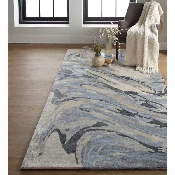 Dryden Blue Gray Taupe Rectangular 3 Ft. 6 In. x 5 Ft. 6 In. Area Rug, image 2