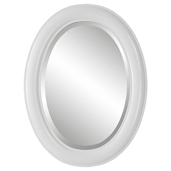 Aster Crisp White Oval Wall Mirror, image 2