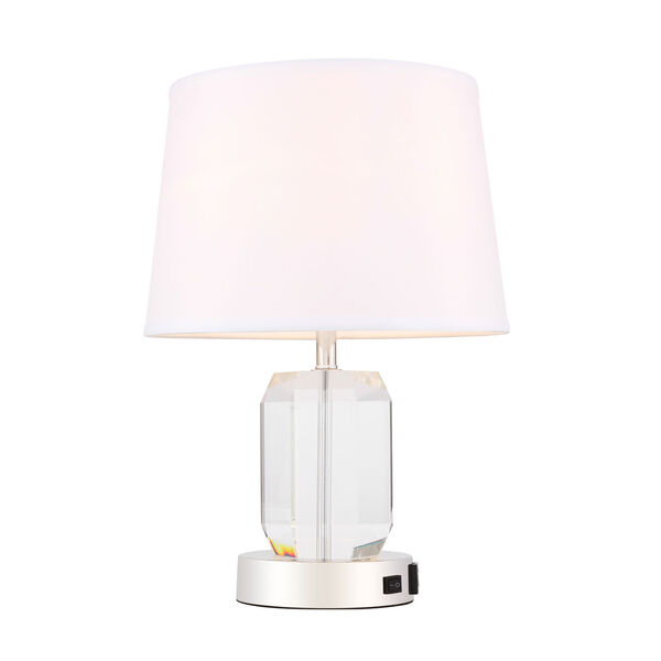 Wendolyn Polished Nickel 13-Inch One-Light Table Lamp, image 6