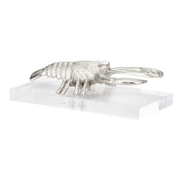 Thibault Brushed Nickel and Clear Lobster Figurine, image 5