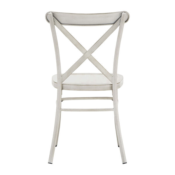 Roman White Metal Dining Chair, image 4
