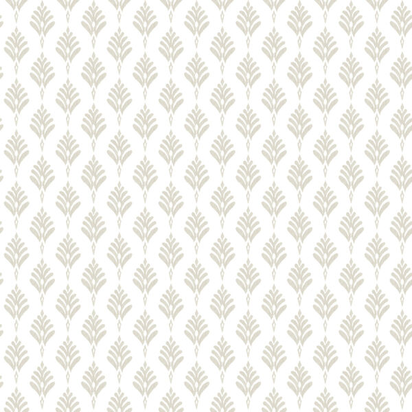 Waters Edge Off White French Scallop Pre Pasted Wallpaper - SAMPLE SWATCH ONLY, image 2