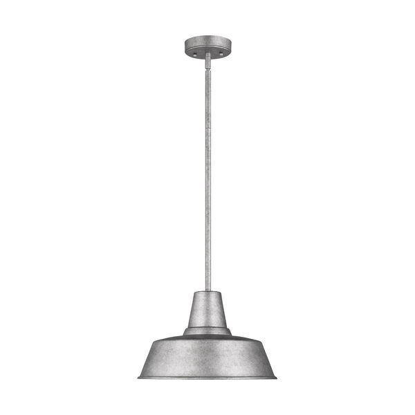 Barn Weathered Pewter Nine-Inch One-Light Outdoor Pendant, image 1