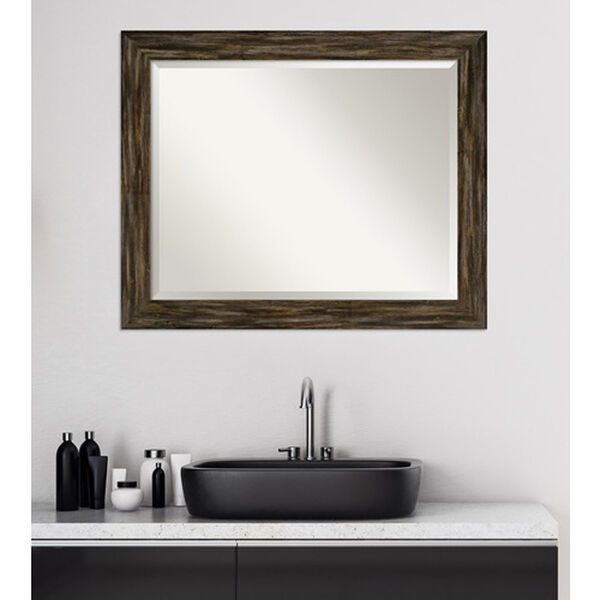 Fencepost Brown 33-Inch Bathroom Wall Mirror, image 5