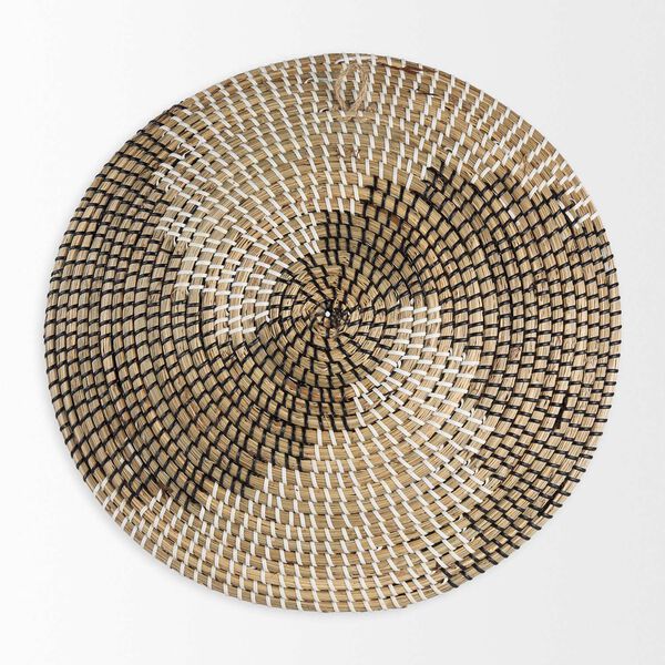 Luna Light Brown Seagrass Round Wall Hanging Plate, image 4