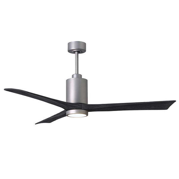 Patricia-3 Brushed Nickel and Matte Black 60-Inch Ceiling Fan with LED Light Kit, image 3