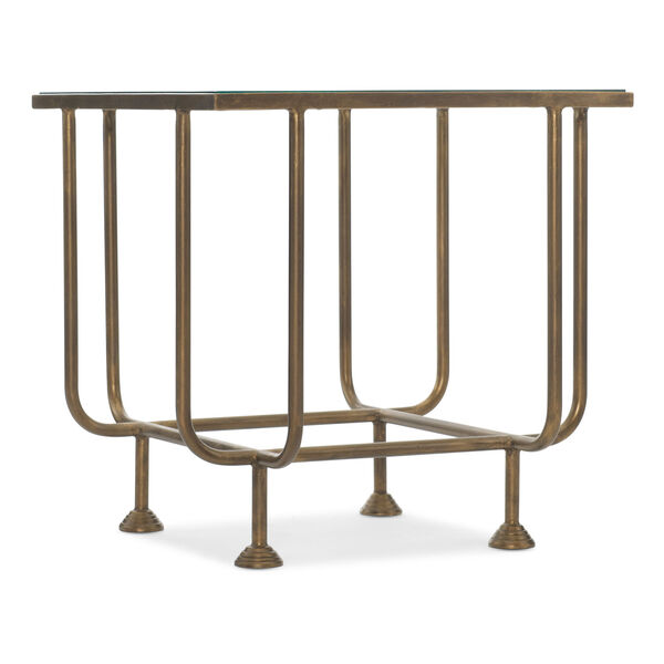 Commerce and Market Bronze Gold Kiara Square End Table, image 1