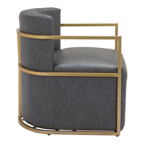 Xander Gray and Gold Accent Chair, image 3