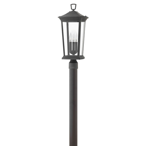 Bromley Museum Black Three-Light LED Outdoor Post Mount, image 2