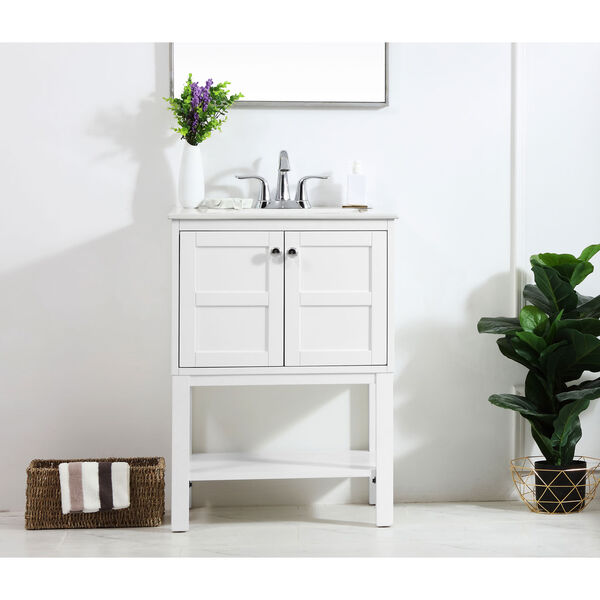 Mason White 24-Inch Vanity Sink Set, image 2