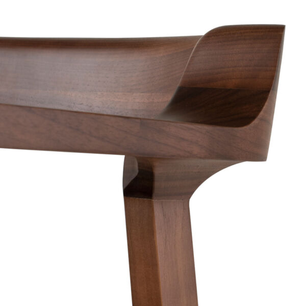 Caitlan Matte Black and Walnut Dining Chair, image 4