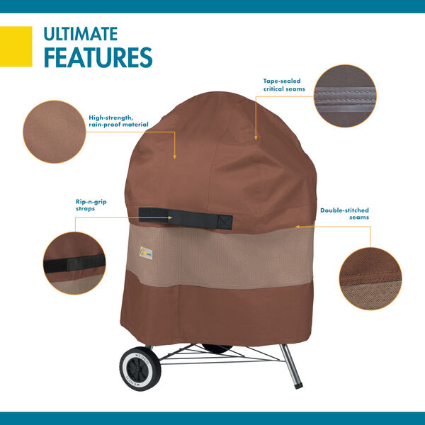 Ultimate Mocha Cappuccino 24-Inch Kettle BBQ Grill Cover, image 3