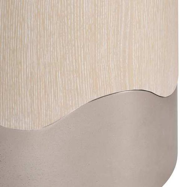 Solaria Dune and Shiny Nickel 18-Inch Accent Table, image 4
