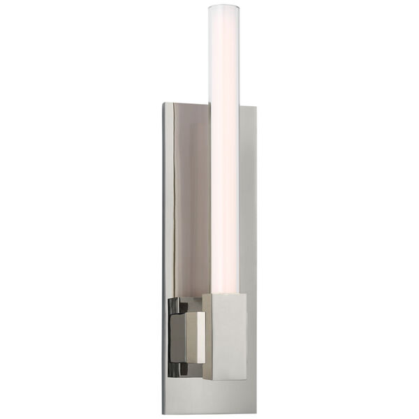 Mafra Small Reflector Sconce in Polished Nickel with White Glass by Ian K. Fowler, image 1