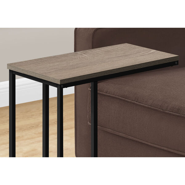 Dark Taupe and Black End Table, image 3