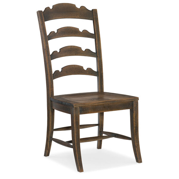 Hill Country Twin Sisters Brown Ladderback Side Chair, image 1