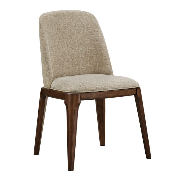 Luka Walnut Upholstered Dining Chair, Set of Two, image 1