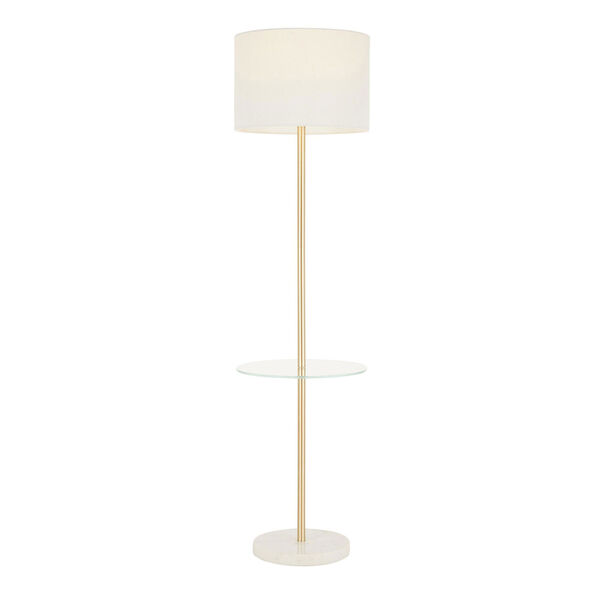 Chloe White and Gold One-Light Shelf Floor Lamp, image 2