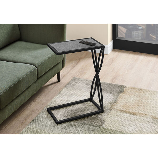 Gray and Black End Table, image 2