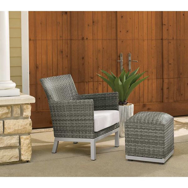 Argento Outdoor Club Chair and Pouf, image 2