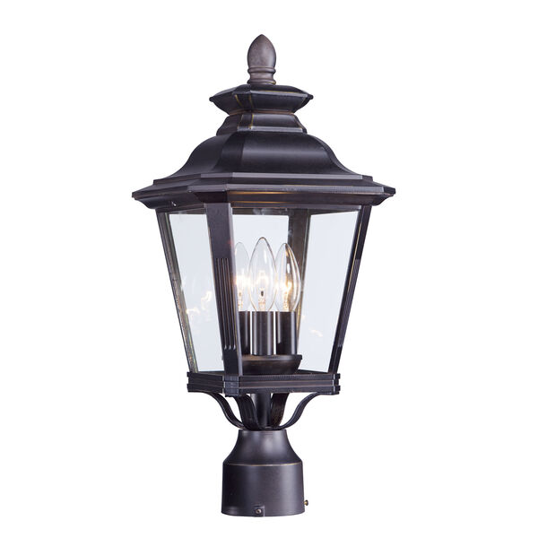 Knoxville Bronze Nine-Inch Three-Light Outdoor Post, image 1