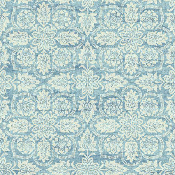 Waverly Classics I Curators Gem Removable Wallpaper Blue and White Wallpaper- Sample Swatch Only, image 1