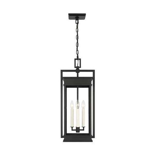 Cupertino Textured Black Four-Light Outdoor Pendant, image 1