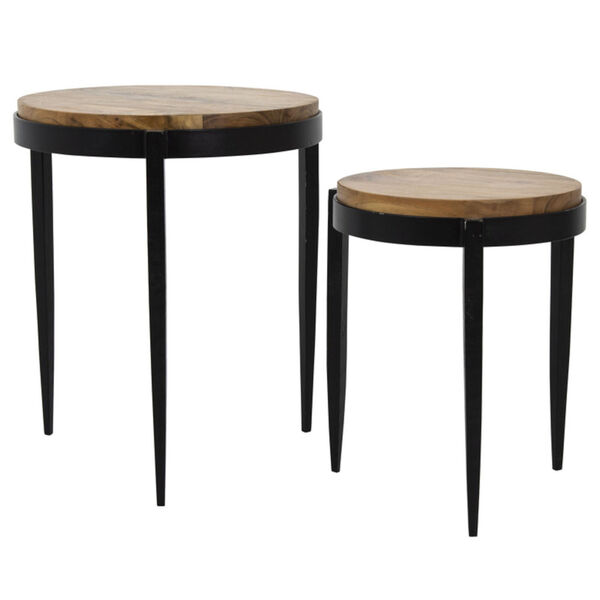 Black 21-Inch Nesting Tables Set of Two, image 3
