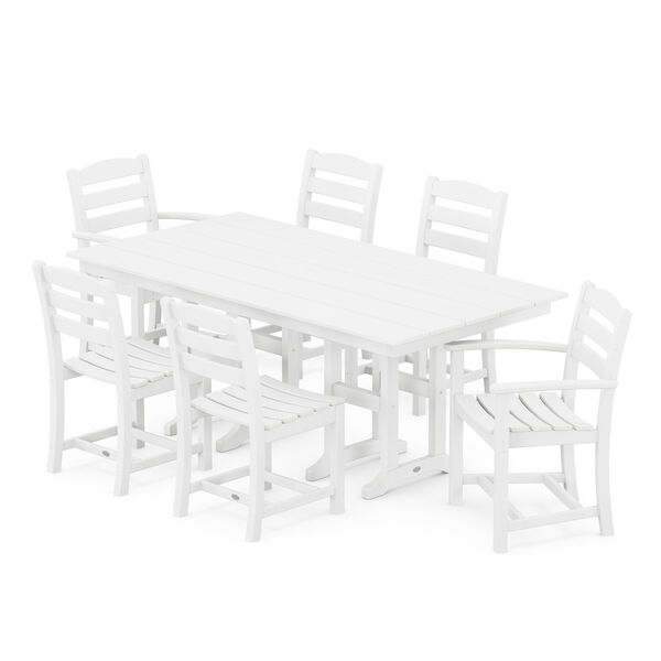 La Casa Cafe White Dining Set, 7-Piece, image 1