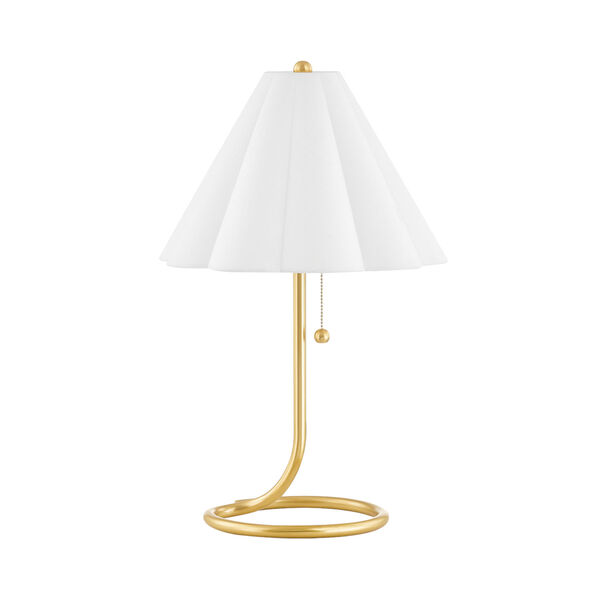 Martha Aged Brass One-Light Table Lamp, image 1