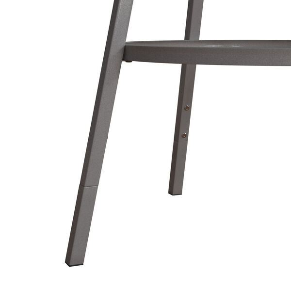 Flanery Silver And Dark Gray Swivel Adjustable Stool With Nested Leg, Set Of Two, image 5