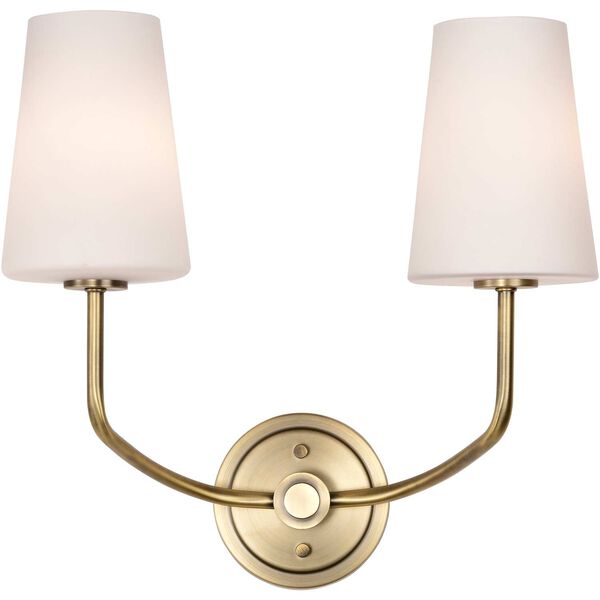 Cordello Vintage Brass Two-Light Wall Sconce, image 2