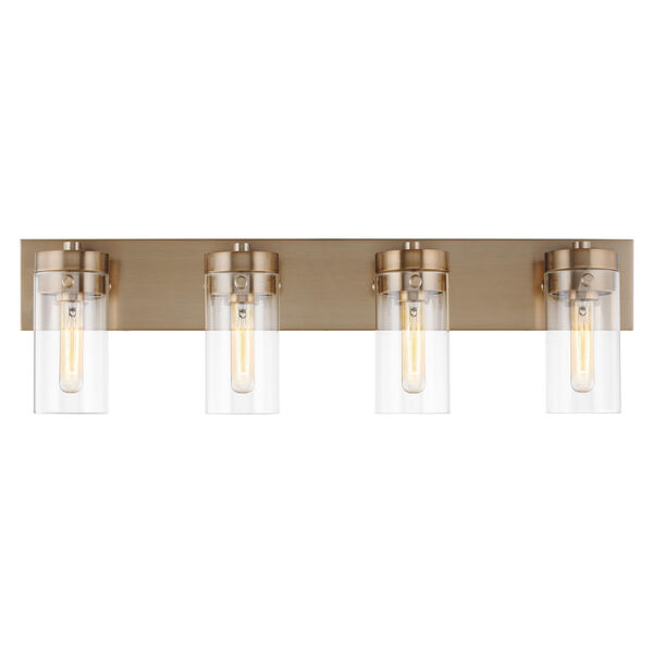 Intersection Burnished Brass Four-Light Bath Vanity, image 3