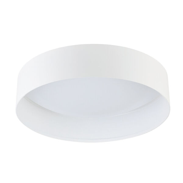 Ester White Integrated LED Flush Mount with White Acrylic Shade, image 1