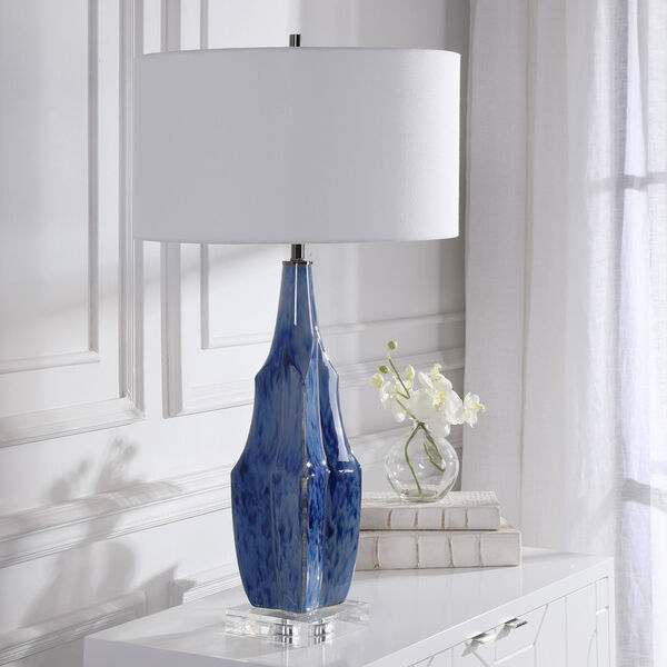 Everard Indigo Blue One-Light Table Lamp, image 3